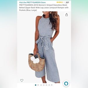 PRETTYGARDEN Summer Wide Leg Jumpsuit with Zipper For Women